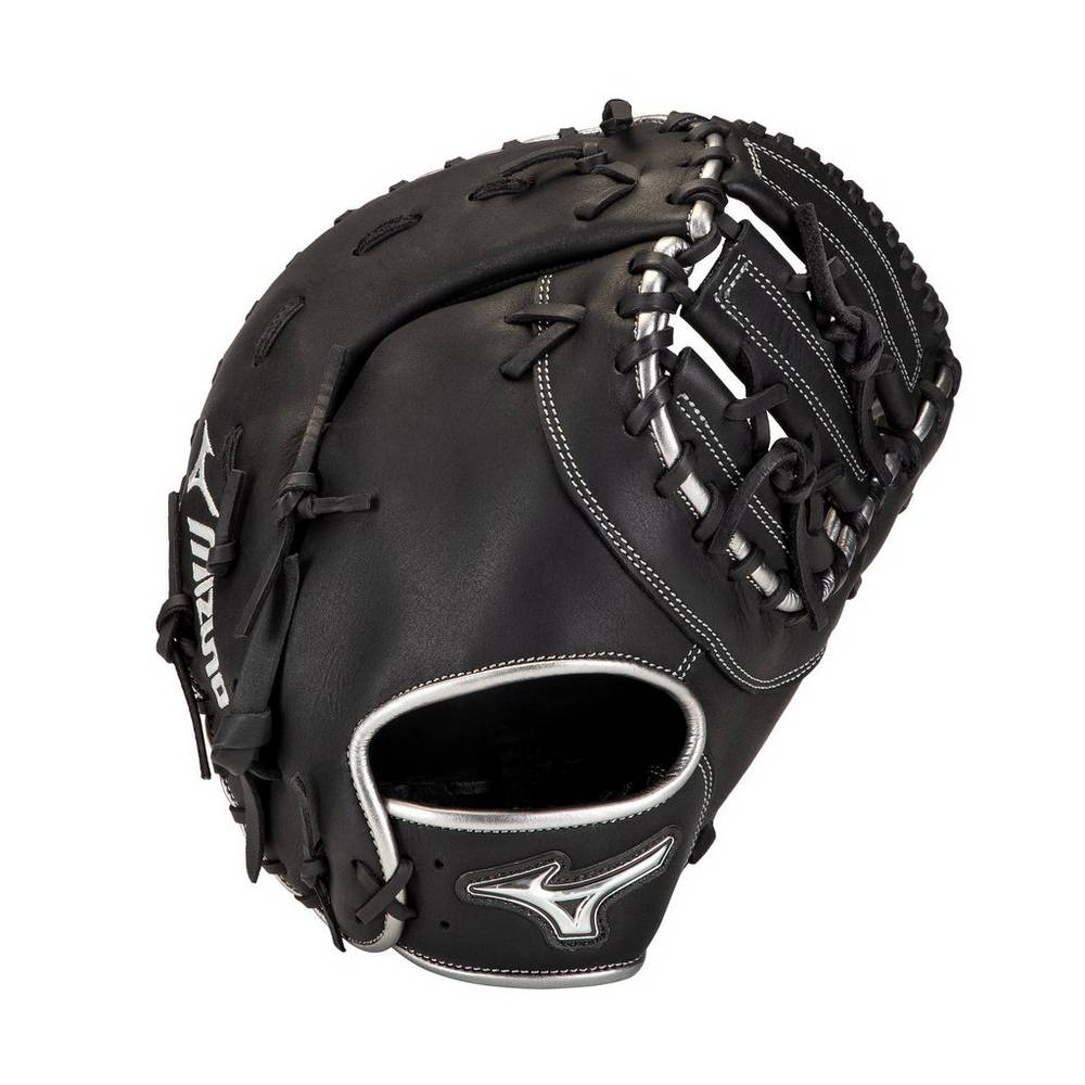 Panske Catchers Mitt Mizuno MVP Prime SE First Base 12.5" Baseball Čierne/Strieborne Vypredaj PTVQ72